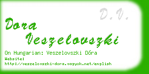dora veszelovszki business card